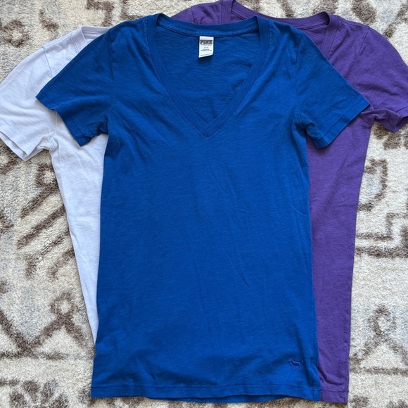 PINK Favorite Tee BUNDLE of 3 Small Blue Purple - Picture 6 of 7